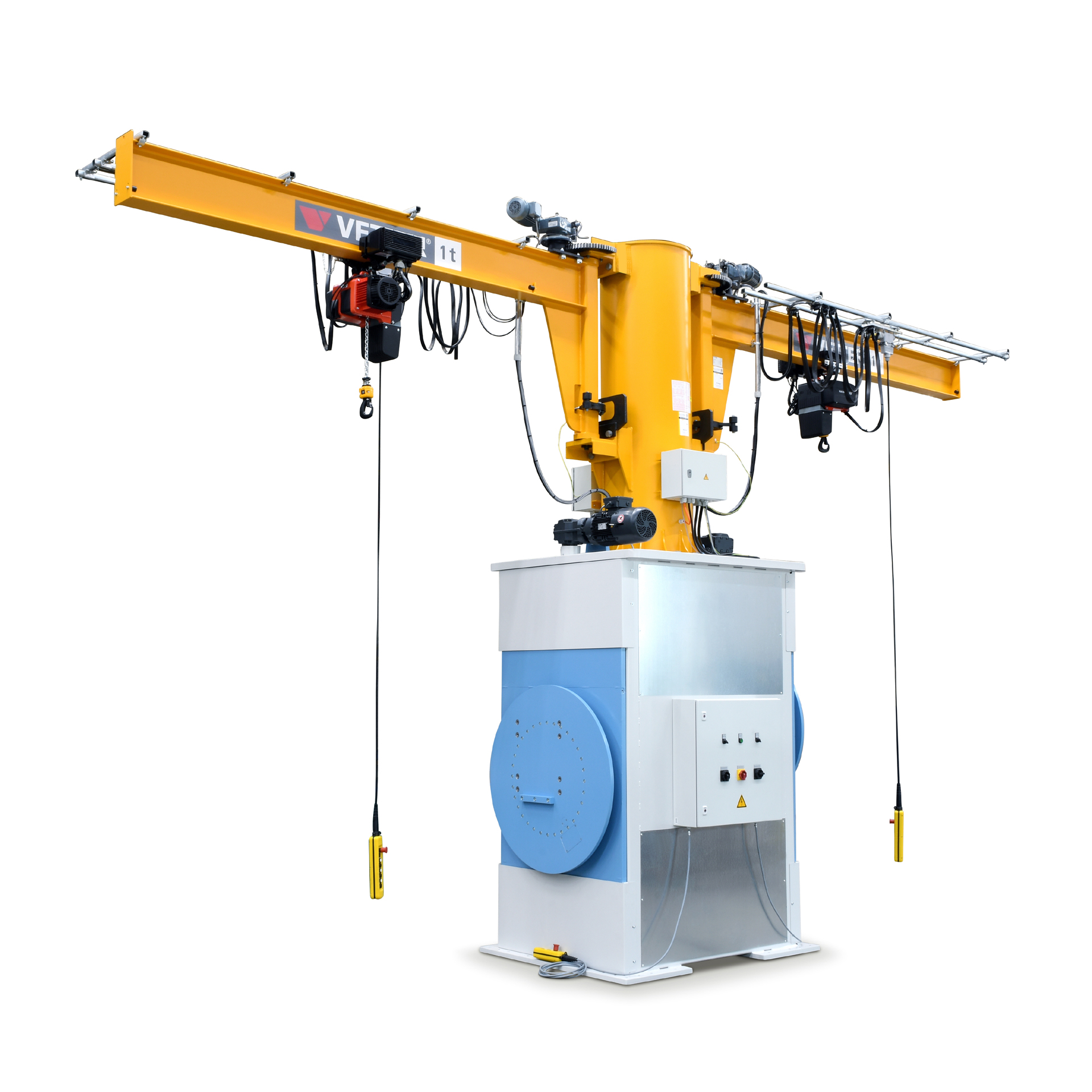 Der Montage Manipulator von Leiritz Maschinenbau wird auch als Doppelarbeitsplatz Version mit Doppelkran gefertigt.